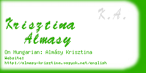 krisztina almasy business card